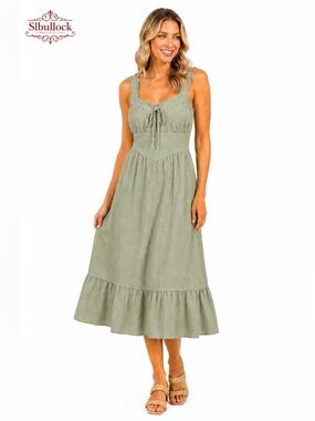 D29 Blush Size L Midi Dress Fits 10–12 Lined Pockets Adjustable Straps India
